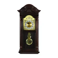 Megagoods 25.25" Antique Mahogany Cherry Oak Chiming Wall Clock