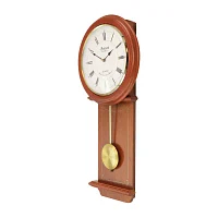 Bedford Clock Collection Olivia 24.5" Cherry Wood Chiming Pendulum Wall Clock