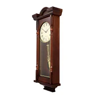 Megagoods Grand 31" Chiming Pendulum Antique Mahogany Cherry Finish Wall Clock