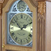 Megagoods Honey Oak Chiming Pendulum Wall Clock