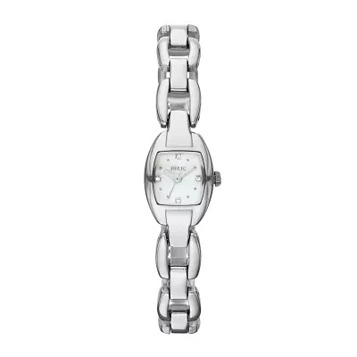Relic® Layne Womens Silver-Tone & Crystal-Accent Square Watch ZR34279