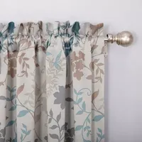 Sun Zero Emory Botanical Print Energy Saving Light-Filtering Rod Pocket Single Curtain Panel