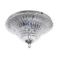 Elegant Designs 2 Light Glass Ceiling Light Glacier Petal Flushmount