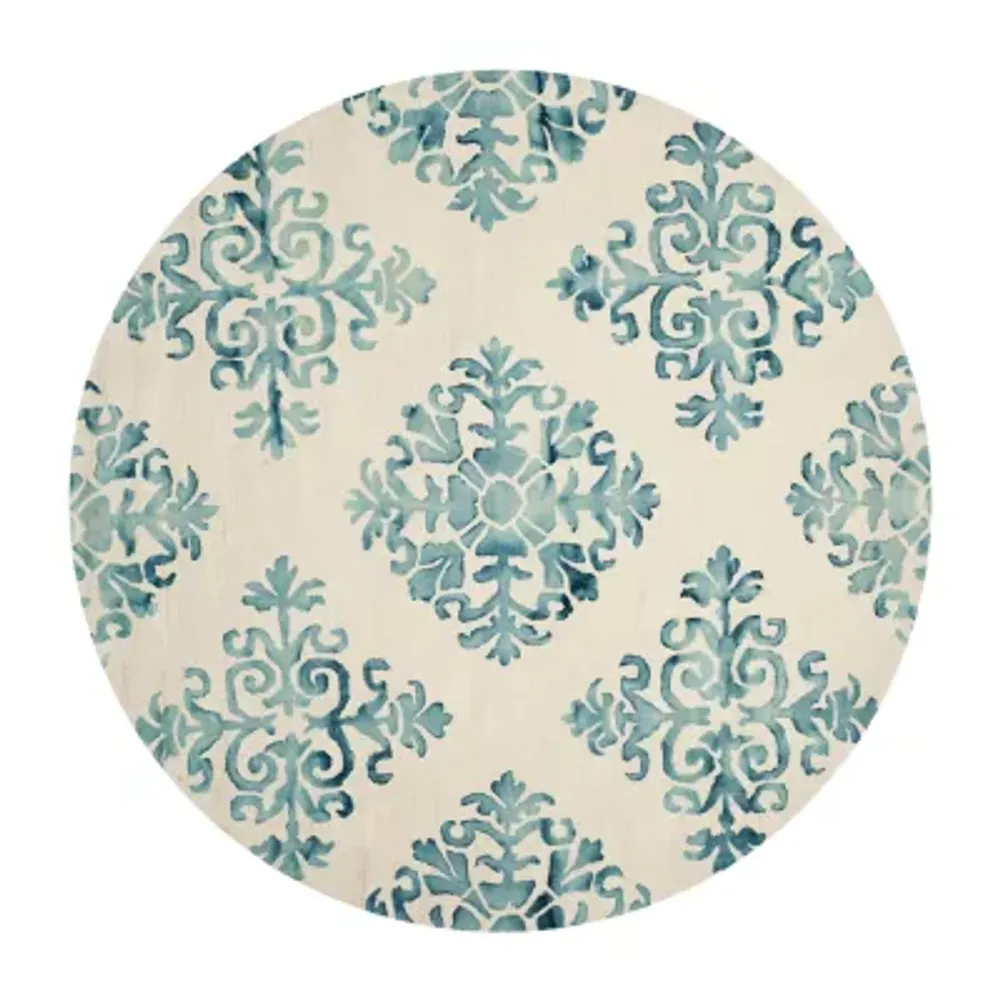 Safavieh Dip Dye Collection Durward Floral Round Area Rug