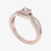 1/ CT.T.W. Natural Diamond 14K Rose Gold Engagement Ring