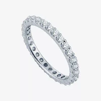 1 CT. T.W. Natural Diamond 14K White Gold Eternity Wedding Band