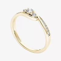 1/5 CT.T.W. Natural Diamond 10K Yellow Gold 3-Stone Engagement Ring