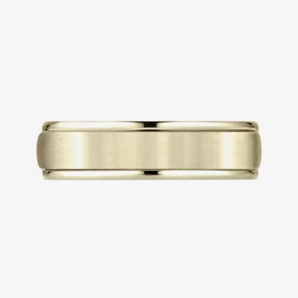  Mens 10K Yellow Gold 6mm Band