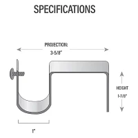 Rod Desyne 2-pk. 1" Curtain Wall Brackets