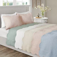 Madison Park Marino 3-Pc Reversible Scalloped Edge Quilt Set