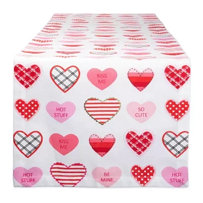 Design Imports Sweet Hearts Print Table Runners