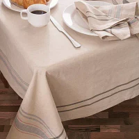 Design Imports French Stripe Tablecloth