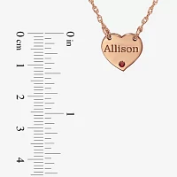 Personalized Birthstone Heart Name Pendant Necklace