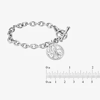 Personalized Sterling Silver 20mm Monogram Charm Bracelet