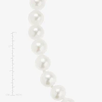 Womens White Cultured Freshwater Pearl 10K Gold Strand Necklace