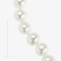 Womens White Cultured Freshwater Pearl 10K Gold Strand Necklace