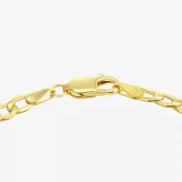 10K Gold 8 1/2 Inch Semisolid Curb Chain Bracelet