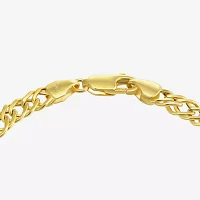 Made in Italy 10K Gold 7.5 Inch Hollow Curb Chain Bracelet