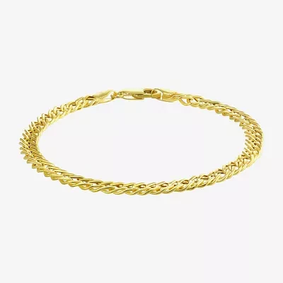 Made in Italy 10K Gold 7.5 Inch Hollow Curb Chain Bracelet