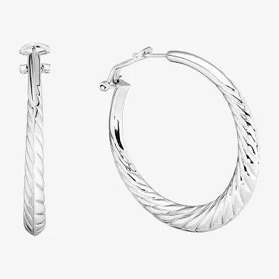 Sterling Silver 50mm Infinity Hoop Earrings