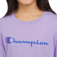 Champion Big Girls Crew Neck Long Sleeve T-Shirt