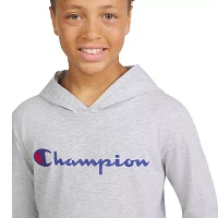 Champion Big Boys Hooded Long Sleeve Graphic T-Shirt