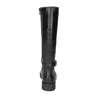Easy Street Womens Erica Plus Extra Wide Calf Stacked Heel Riding Boots