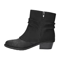 Easy Street Womens Kudos Stacked Heel Booties