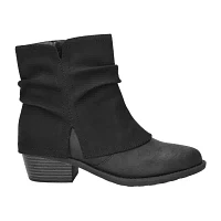 Easy Street Womens Kudos Stacked Heel Booties