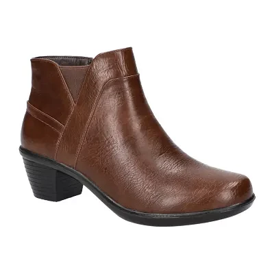 Easy Street Womens Mindy Stacked Heel Booties