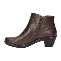 Easy Street Womens Mindy Stacked Heel Booties