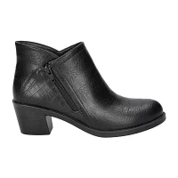 Easy Street Womens Morgana Stacked Heel Booties