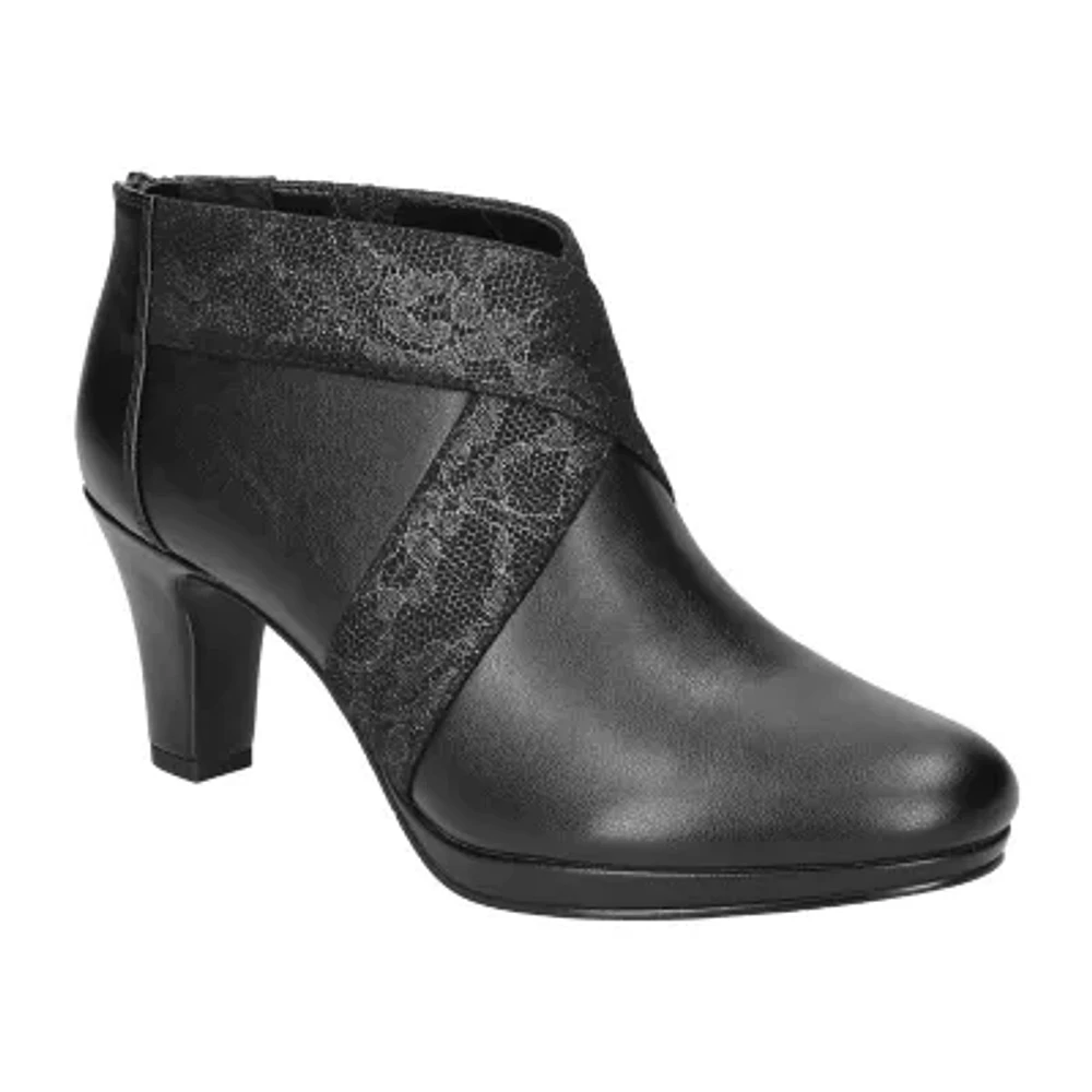 Easy Street Womens Spice Block Heel Booties