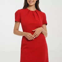 London Style Womens Short Sleeve Sheath Dress