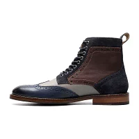 Stacy Adams Mens Finnegan Flat Heel Lace Up Boots