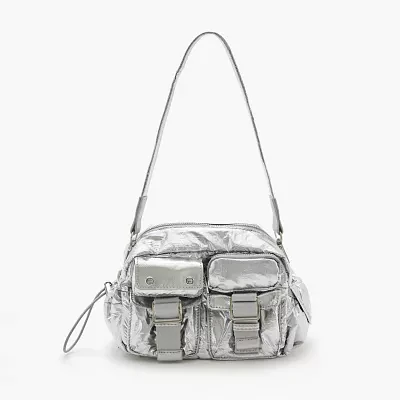 Forever 21 Metallic Cargo Shoulder Bag