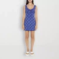 Forever 21 Mesh Tank Womens Sleeveless Checked Slip Dress Juniors