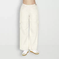 Forever 21 Womens Mid Rise Wide Leg Cargo Pant-Juniors