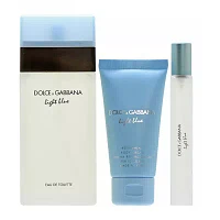 DOLCE&GABBANA Light Blue Ladies Eau De Toilette 3.3 Oz 3-Pc Gift Set ($157 Value)
