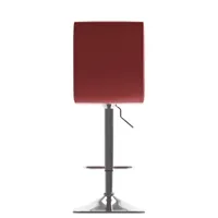 Bonded Leather and Chrome Adjustable Bar Stool-Set of 2