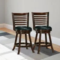 Woodgrove Swivel Counter Height Stool-Set of 2