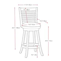 Woodgrove Cappuccino Stained Bar Height 2-pc. Bar Stool