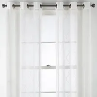 Regal Home Sterling Matte Sheer Grommet Top Curtain Panel