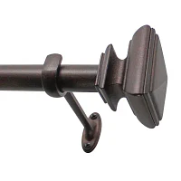 Decopolitan Square Adjustable Curtain 5/8" Rod