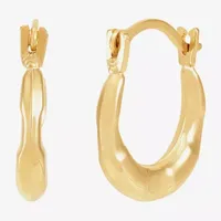 14K Gold 10.6mm Round Hoop Earrings