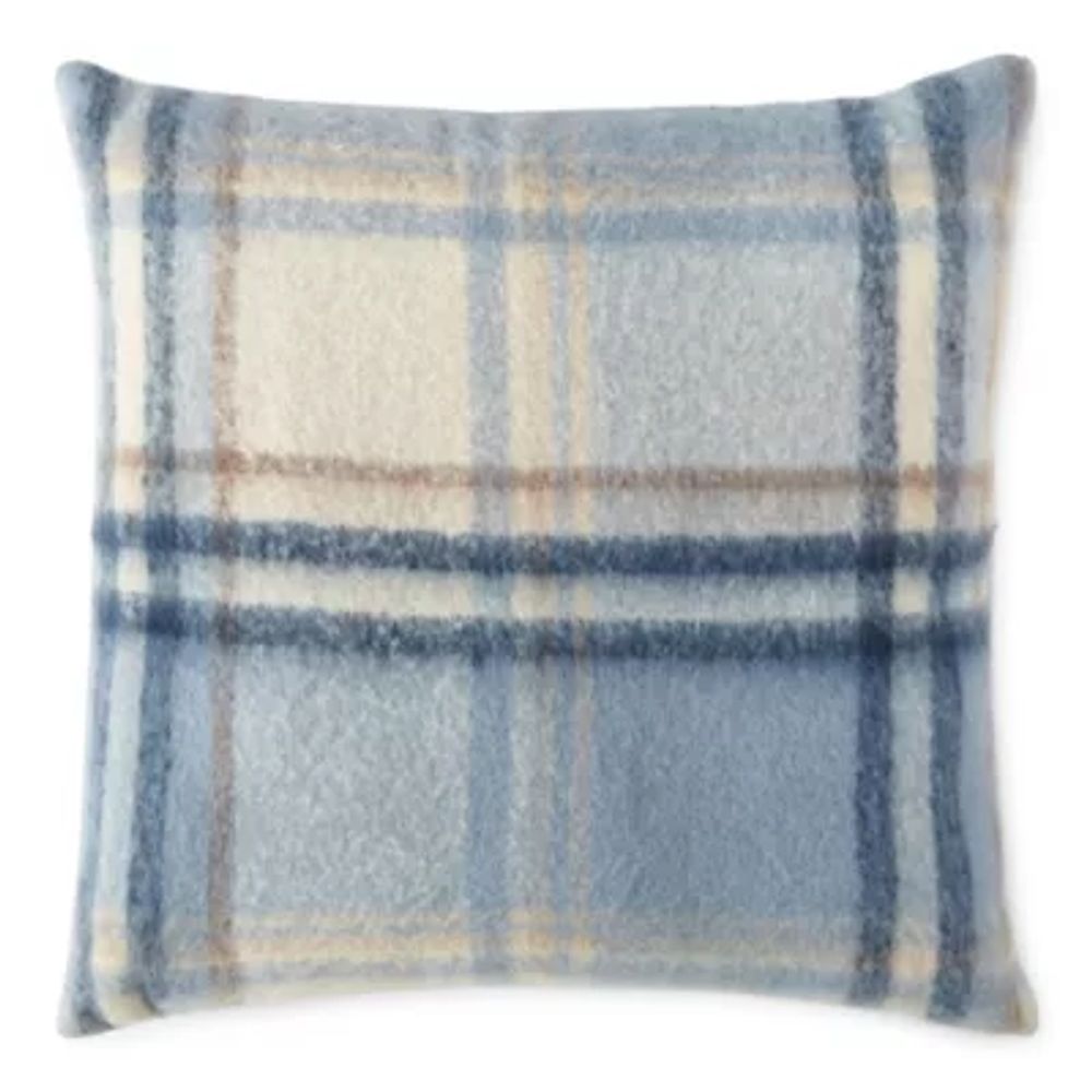 Linden Street Woven Plaid Square Throw Pillow