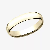 Womens 14K Yellow Gold 4MM Light Comfort-Fit Wedding Band