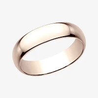 Mens 6mm 14K Rose Gold Wedding Band