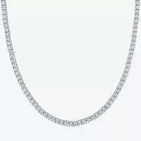 Diamond Addiction (G-H / Si2-I1) Womens CT. T.W. Lab Grown White Diamond 10K Gold Tennis Necklaces