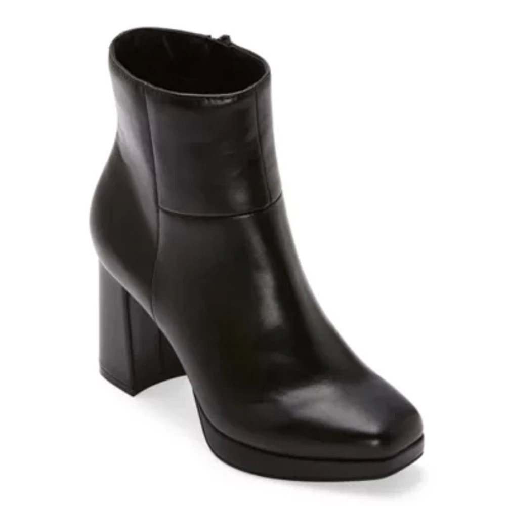 Worthington Womens Gio Block Heel Booties